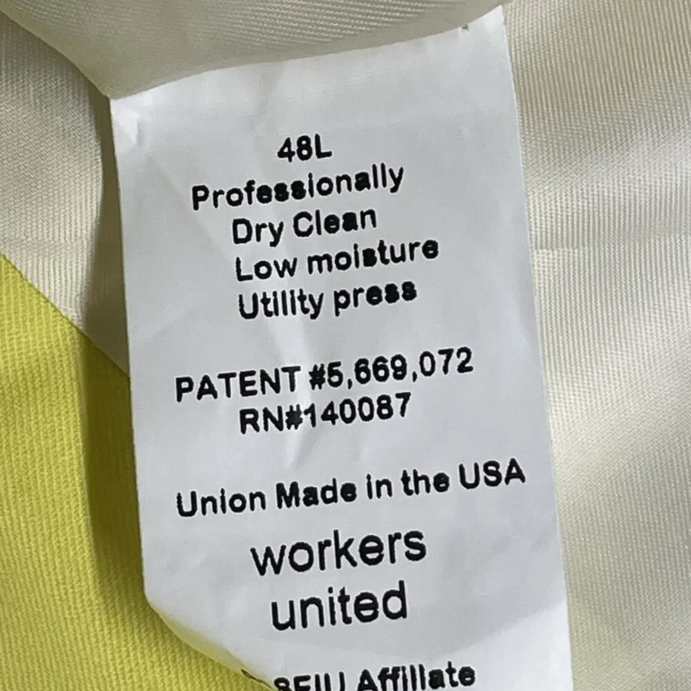 Hart Schaffner Marx Blazer 48L Bright Yellow Dillard’s Made USA Mens Sport Coat